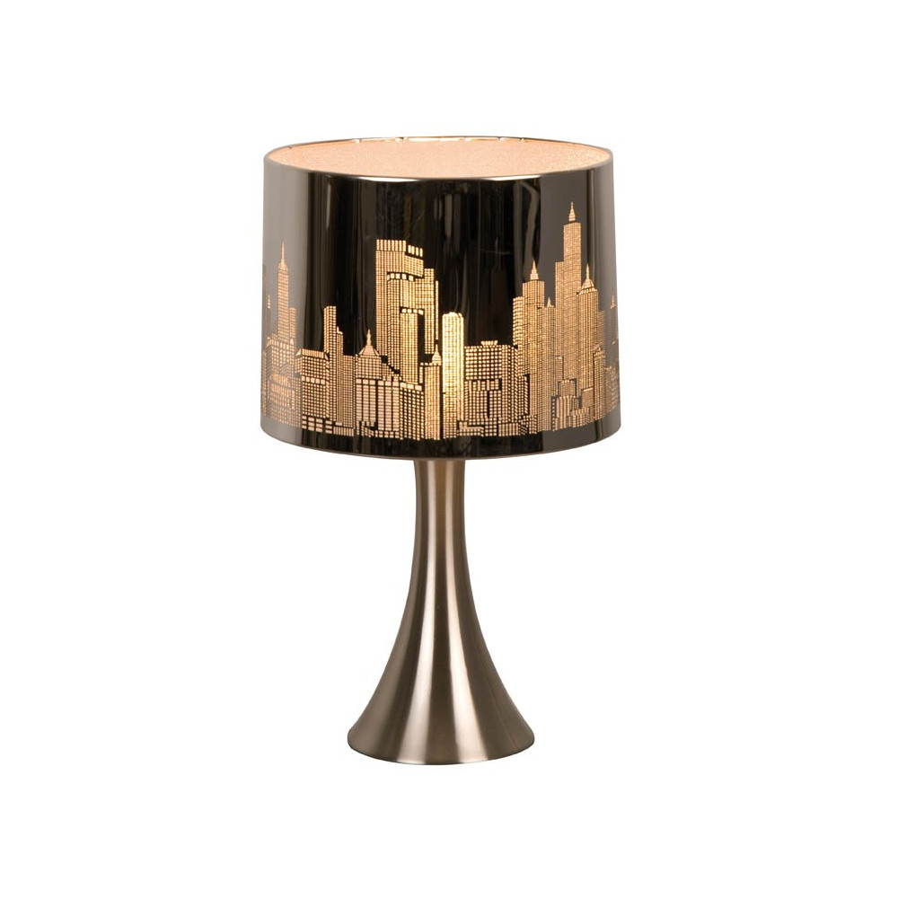 Lampe chevet tactile new york argentée sur lampe avenue