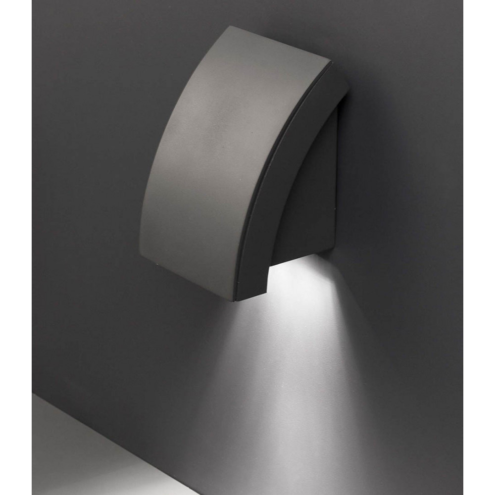 Applique extérieure design moderne en alu gris foncé lampe avenue