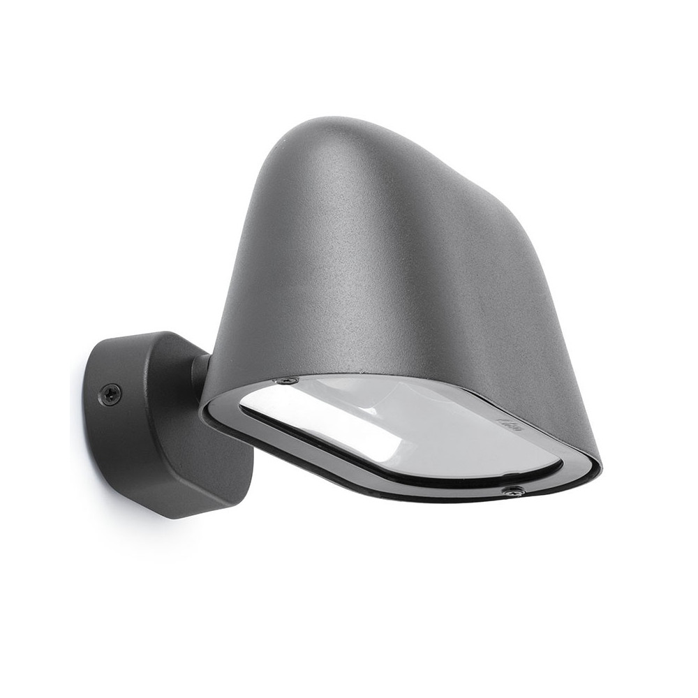 Belle applique jardin led au design moderne en alu gris foncé