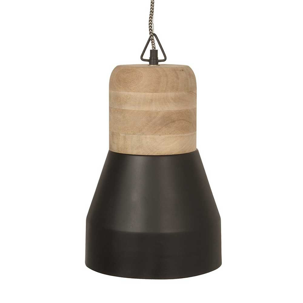 Suspension bois et métal noir mat en vente sur lampe avenue