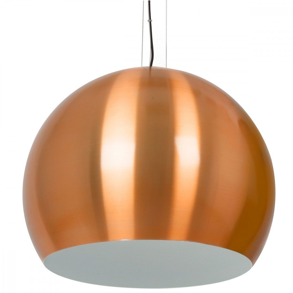 Grande suspension boule cuivre pour salon ou salle à manger