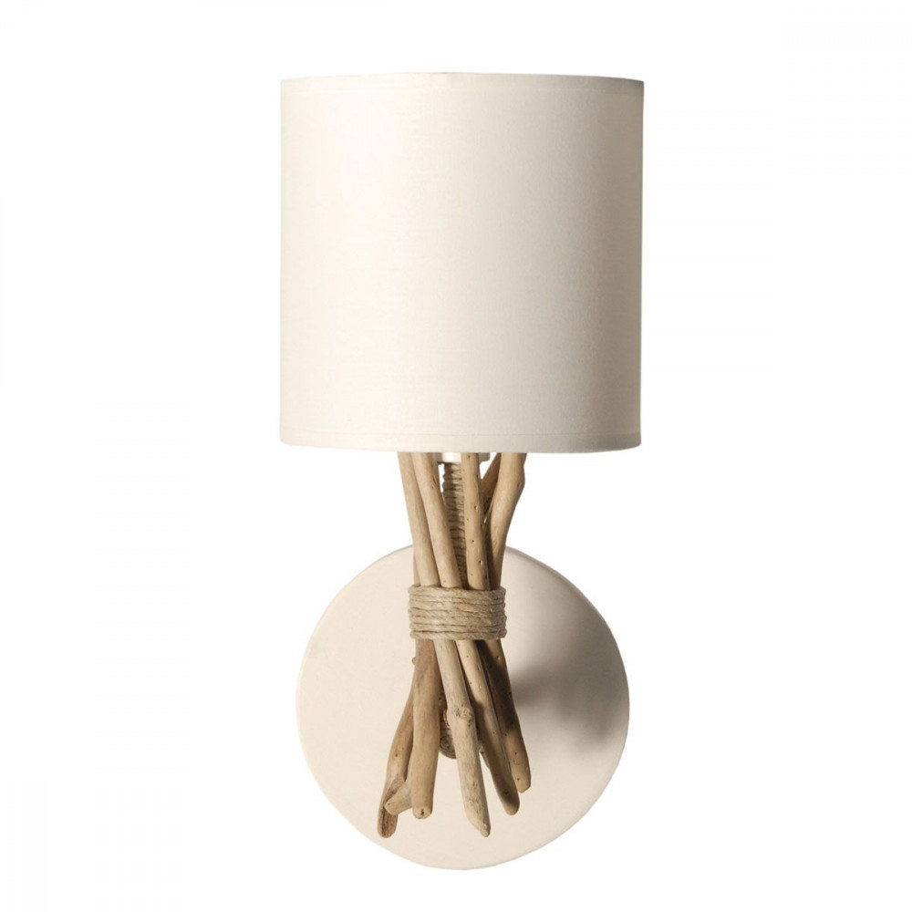Applique bois flotté lampe avenue