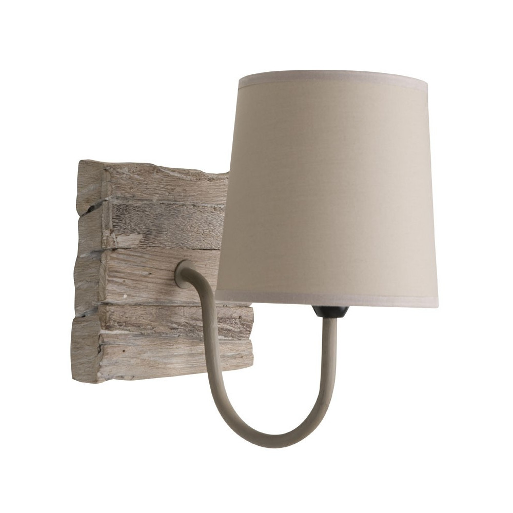 Applique carrée en bois de récup. luminaire bois.