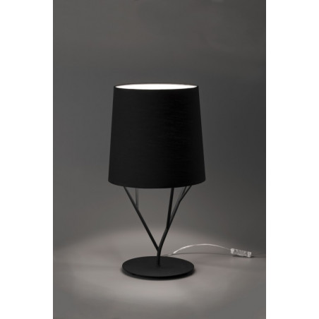 Lampe design noire abat-jour noir