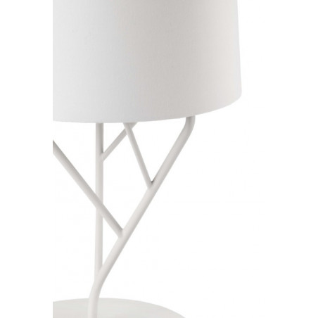 Lampe design blanche abat-jour blanc