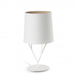 Lampe design blanche abat-jour blanc