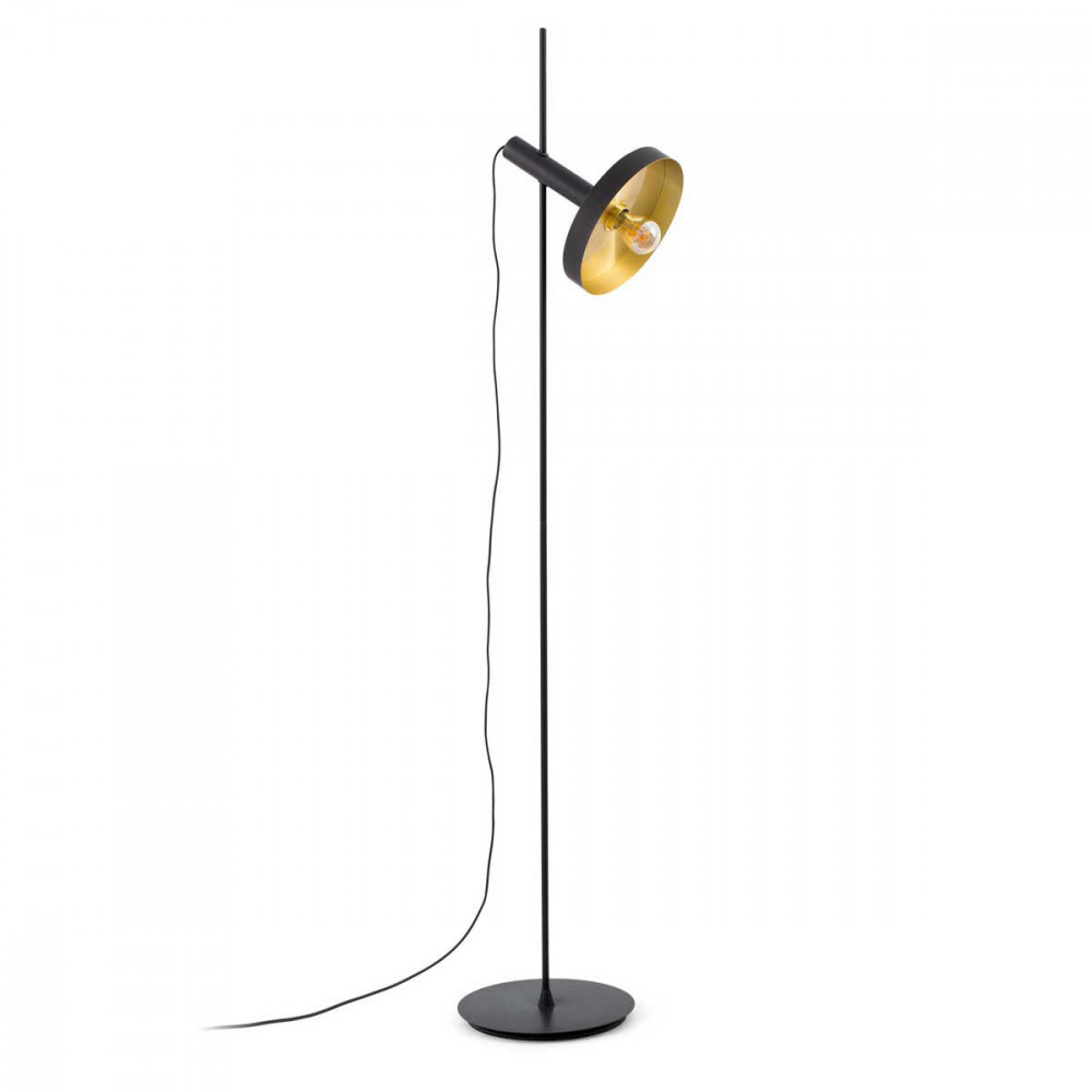 lampadaire noir et or