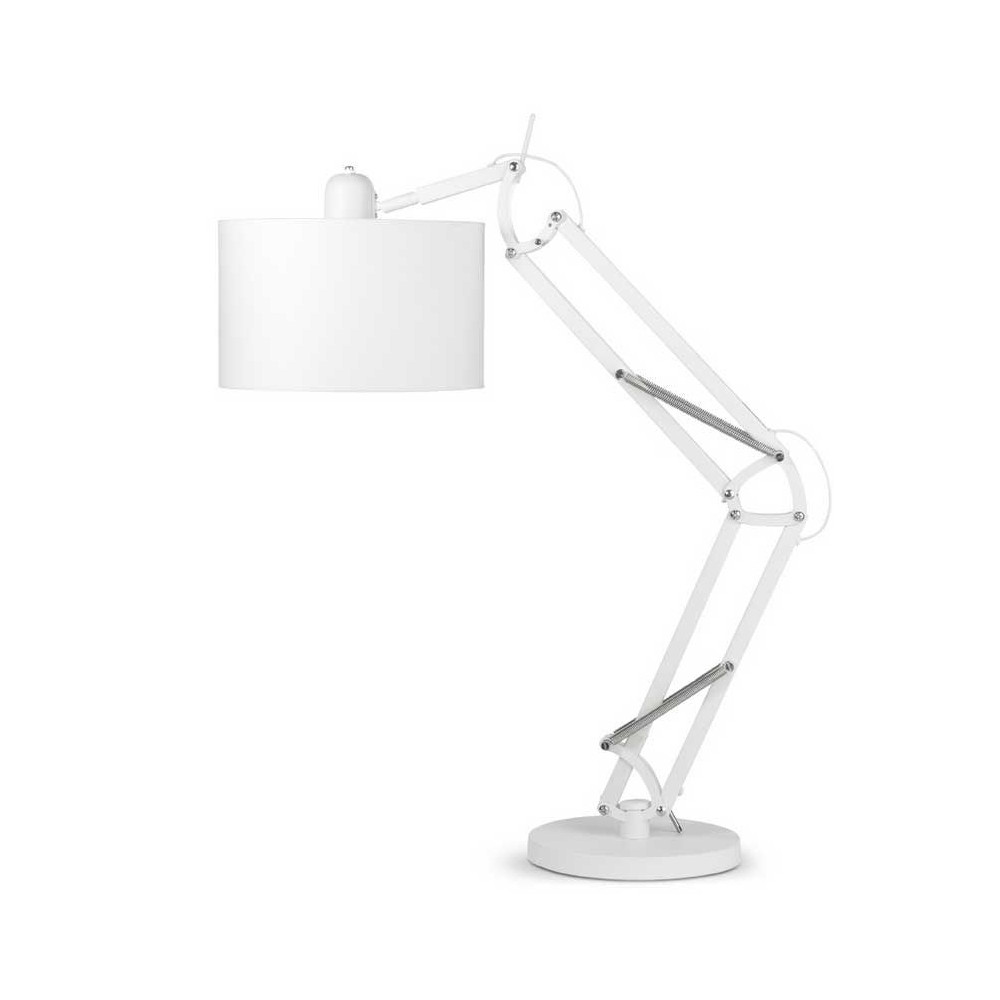 Lampe de bureau blanche design, Liberty, avec interrupteur