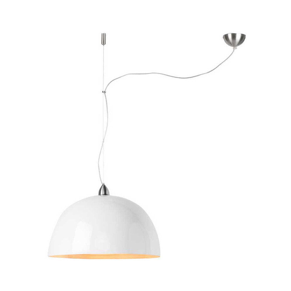 Suspension blanche bambou