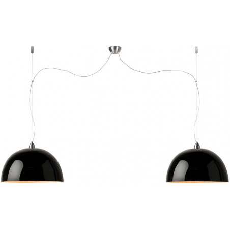 Suspension bambou noire double