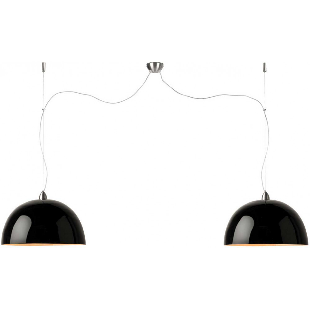 Suspension bambou noire double