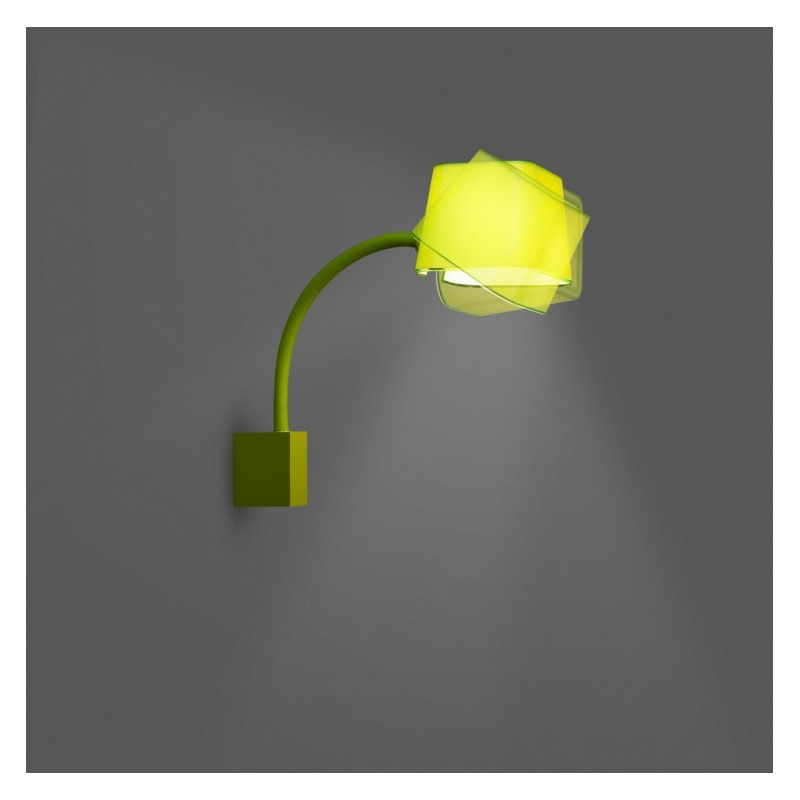 Applique design flexible verte. Luminaire design Faro.