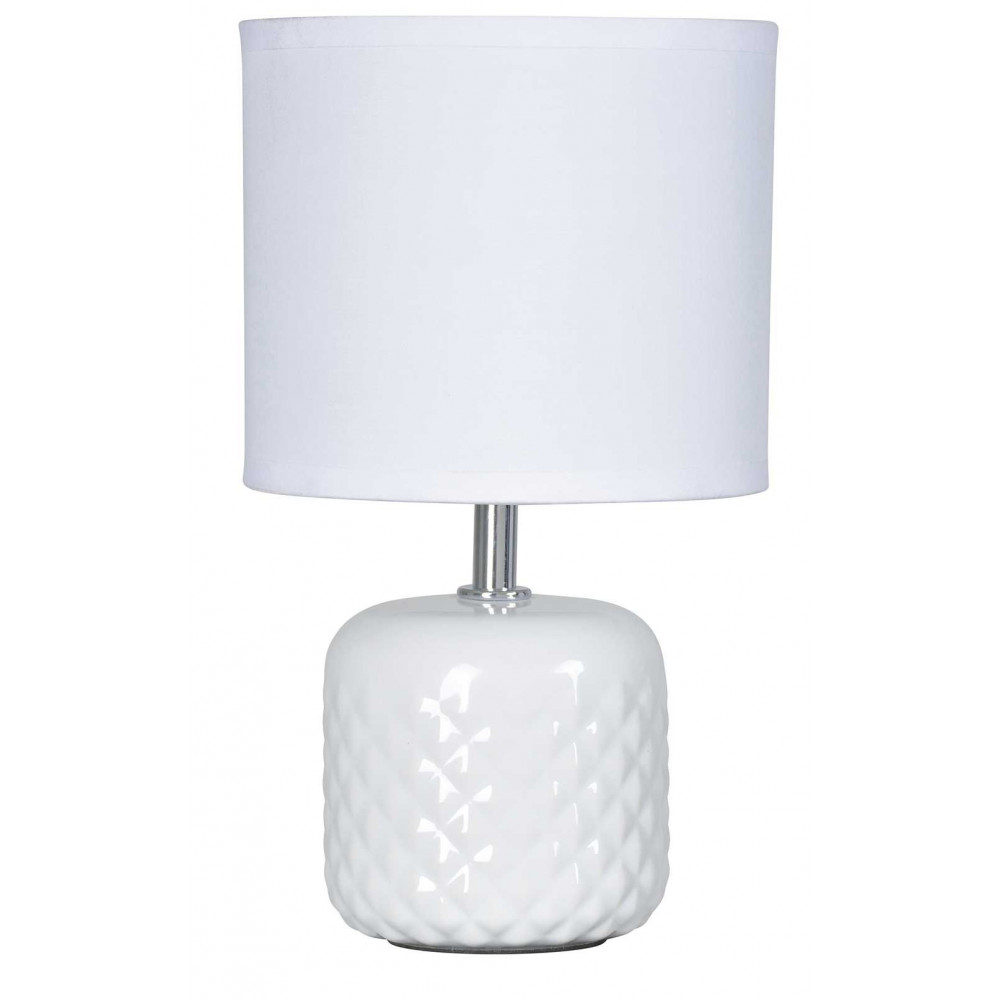 Lampe à poser en céramique blanche brillante