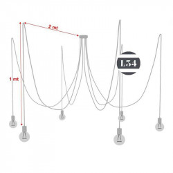 grande suspension en tissu rouge