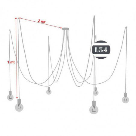 grande suspension en tissu rouge