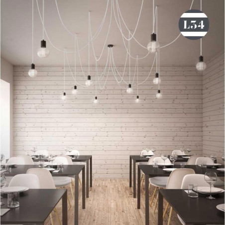 Suspension tissu noire