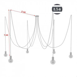 Grande suspension en tissu noir