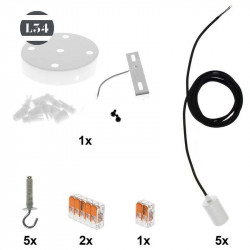 Suspension 6 bras en tissus noirs