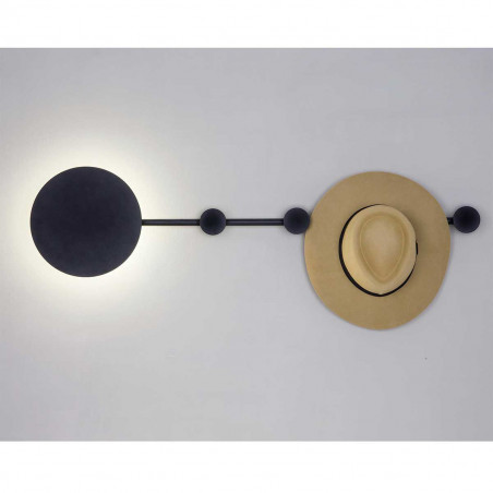 Applique porte manteau noire 