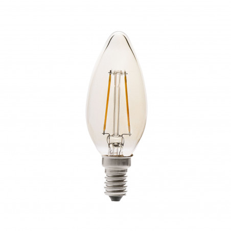chandelle filament led ambre e14 2w 2200k 