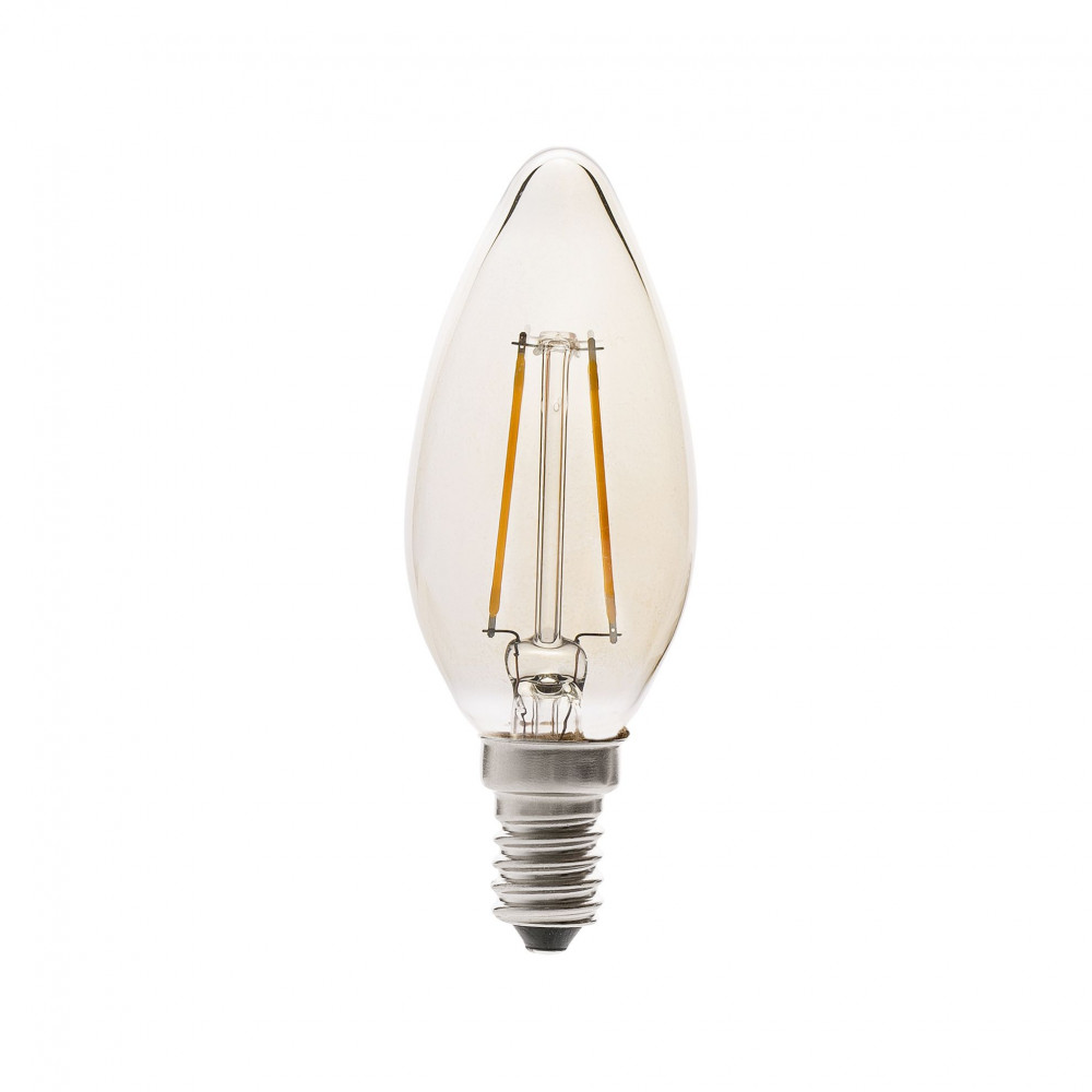 chandelle filament led ambre e14 2w 2200k 