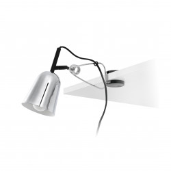 Lampe pince chrom�e et blanche