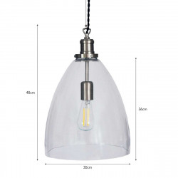 Suspension abat-jour en verre XL