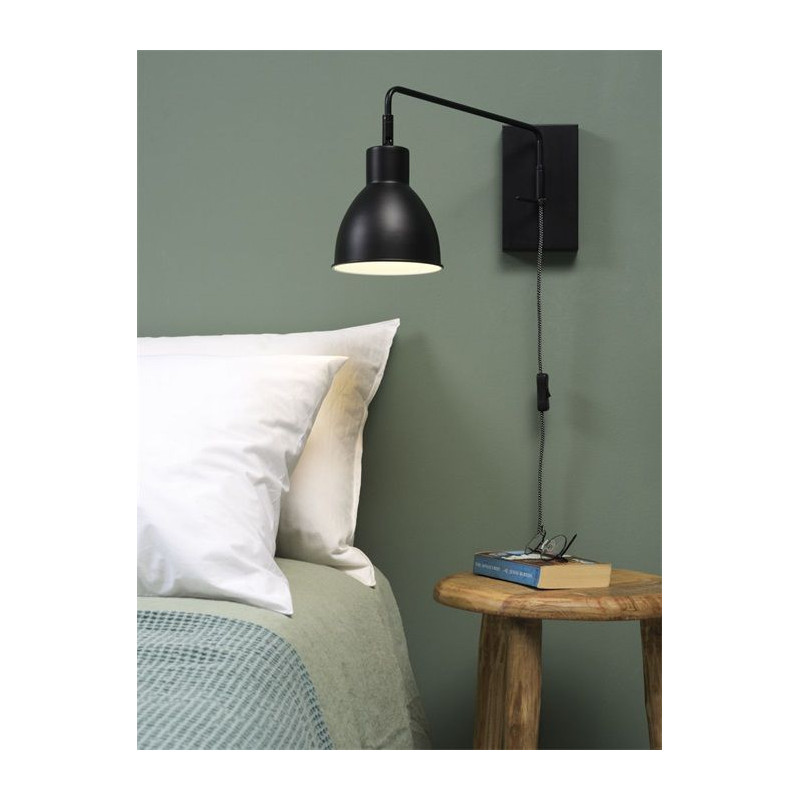 Applique design noire à brancher