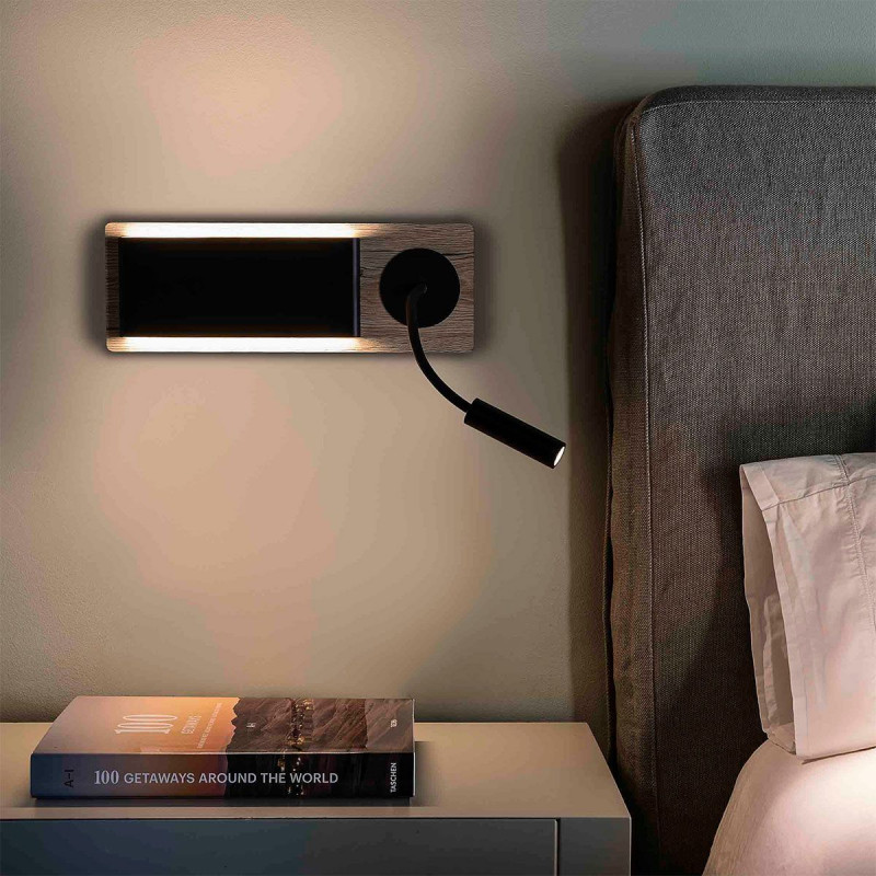 Applique chevet en bois pour hotel