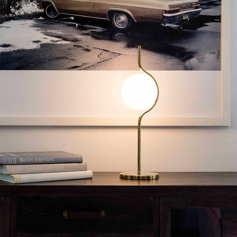Lampe à poser opaline
