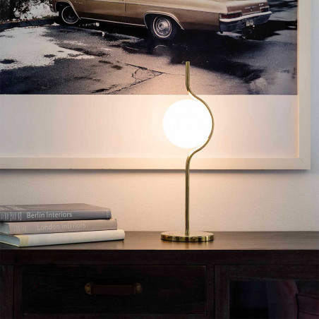 Lampe à poser opaline