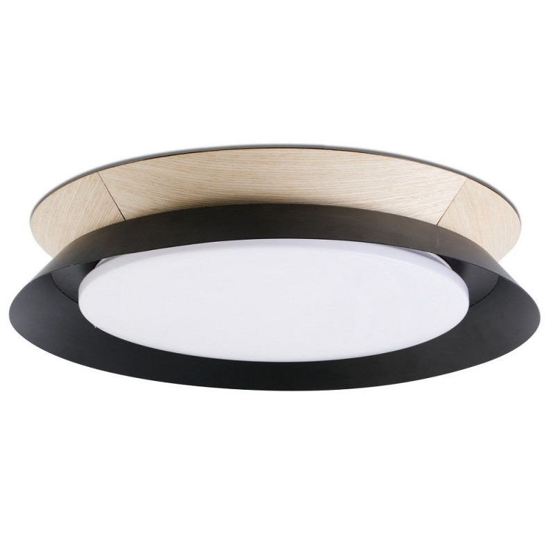 Plafonnier LED design en métal argenté, doré ou noir