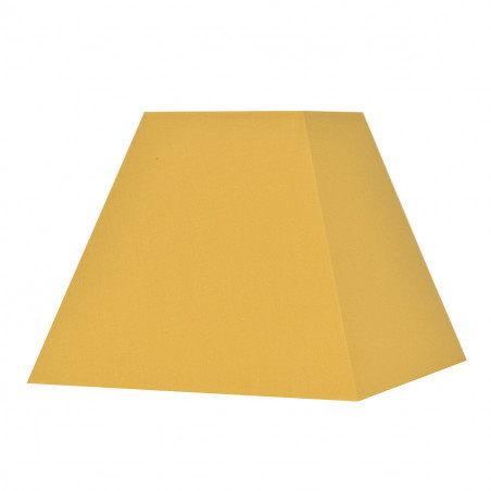 Abat-jour carré pyramide jaune moutarde