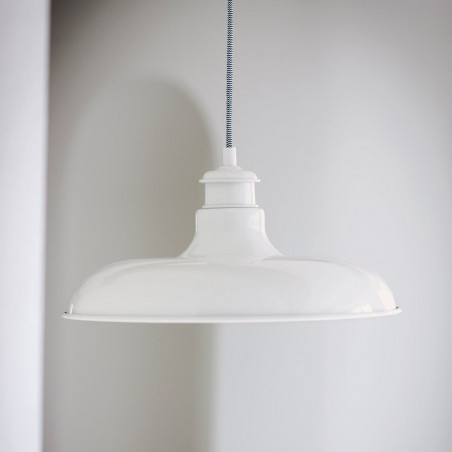 Suspension nordique en métal blanc Ø 36cm