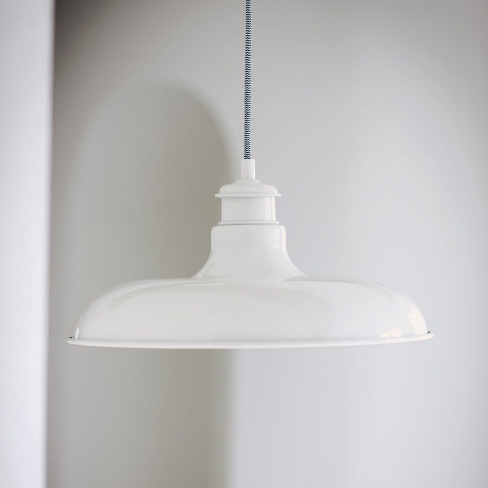 Suspension nordique en métal blanc Ø 36cm