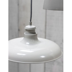 Suspension nordique en métal blanc Ø 36cm