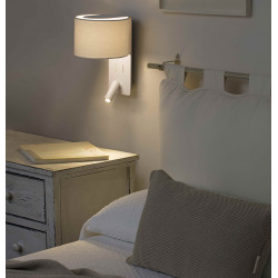 FOLD Lampe applique blanche avec lecteur LED