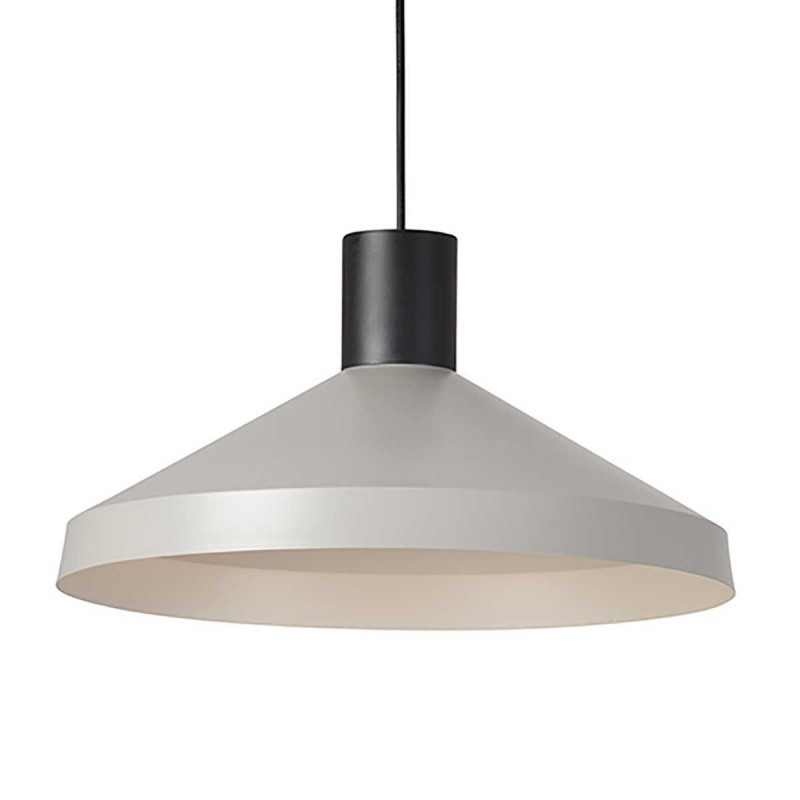 Suspension métal grise et noire - diam 40cm