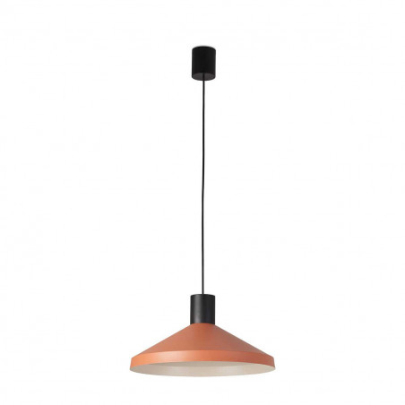 Suspension métal beige terracotta et noire - diam 40cm