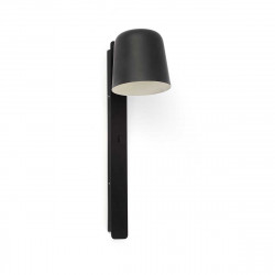 Lampe applique de designer en acier noir, avec faisceau orientable