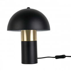 Lampe champignon à poser noire et or