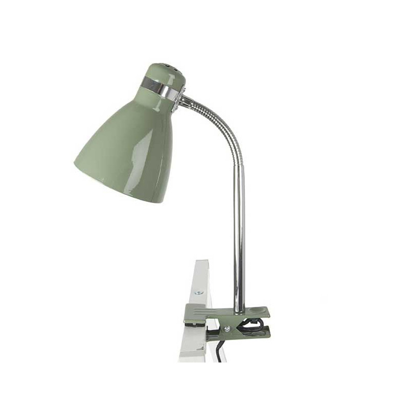Lampe de bureau à pince verte