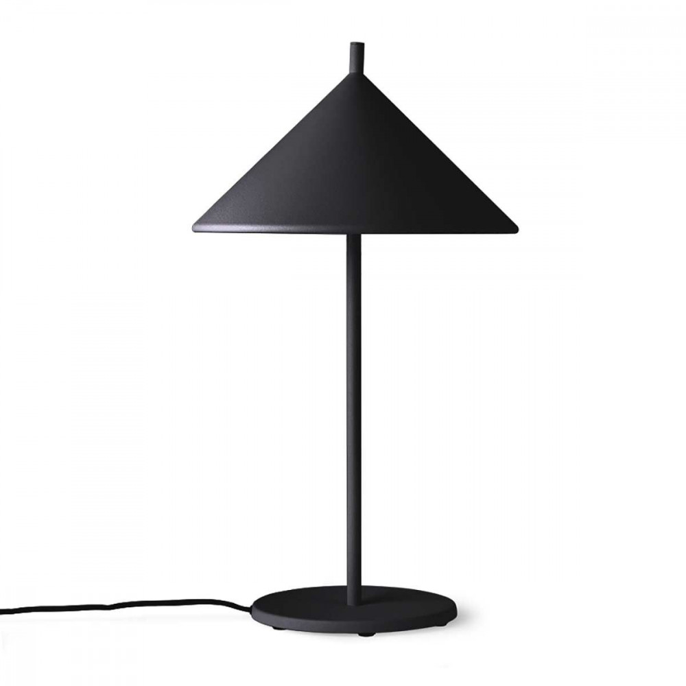 Lampe de table triangle noir