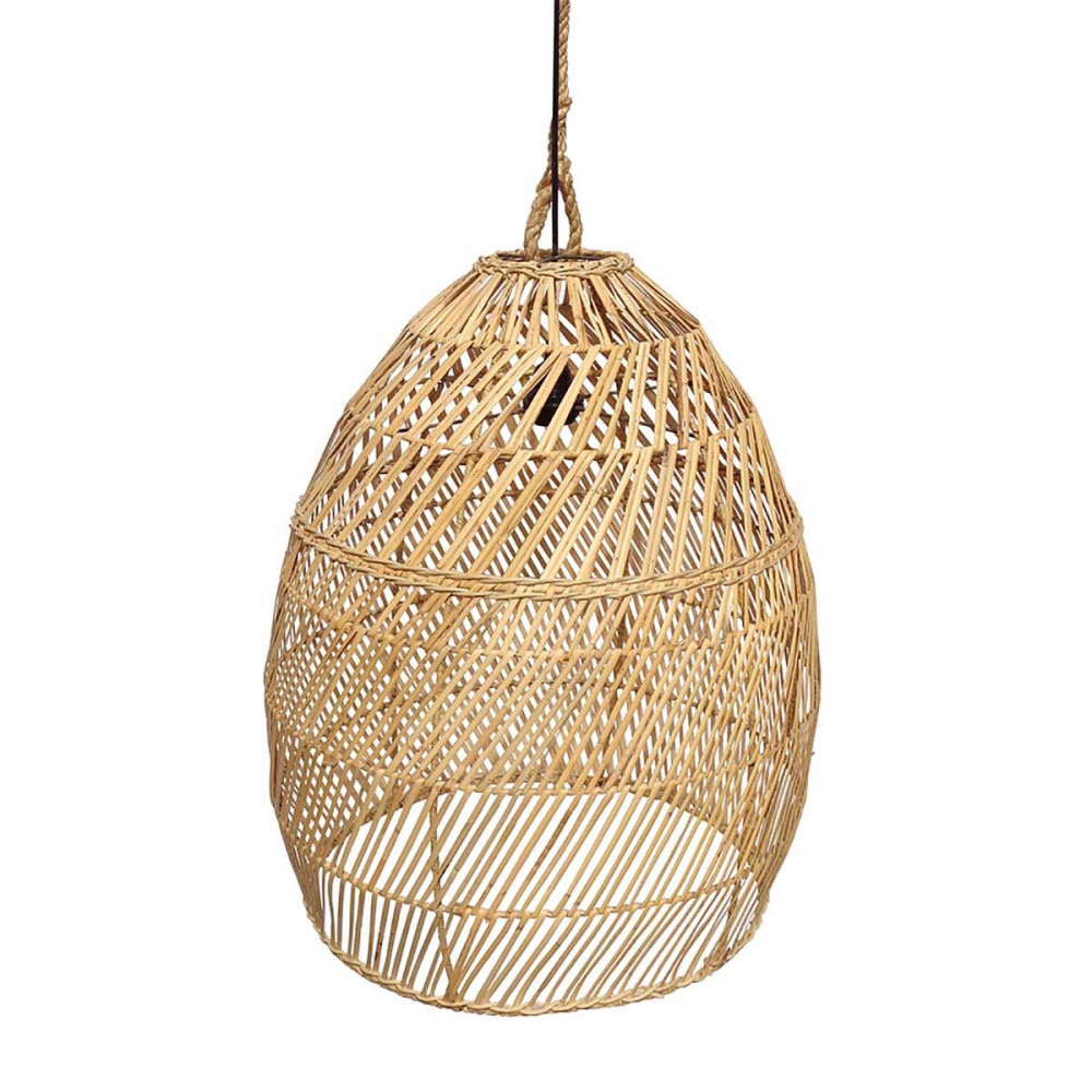 Grande Suspension En Rotin Naturel