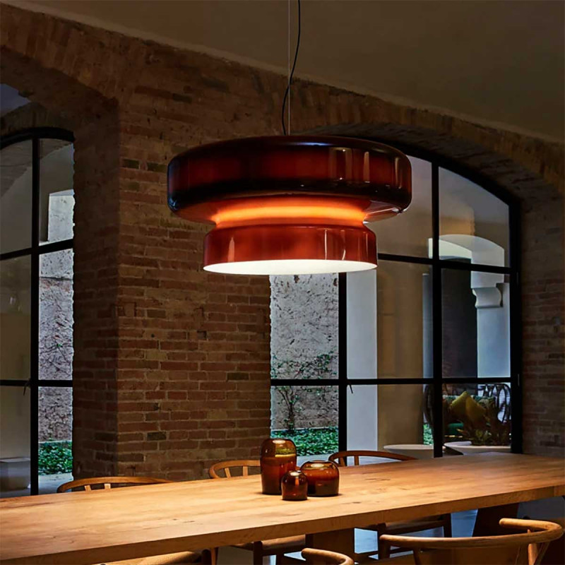 Grande suspension design ambre