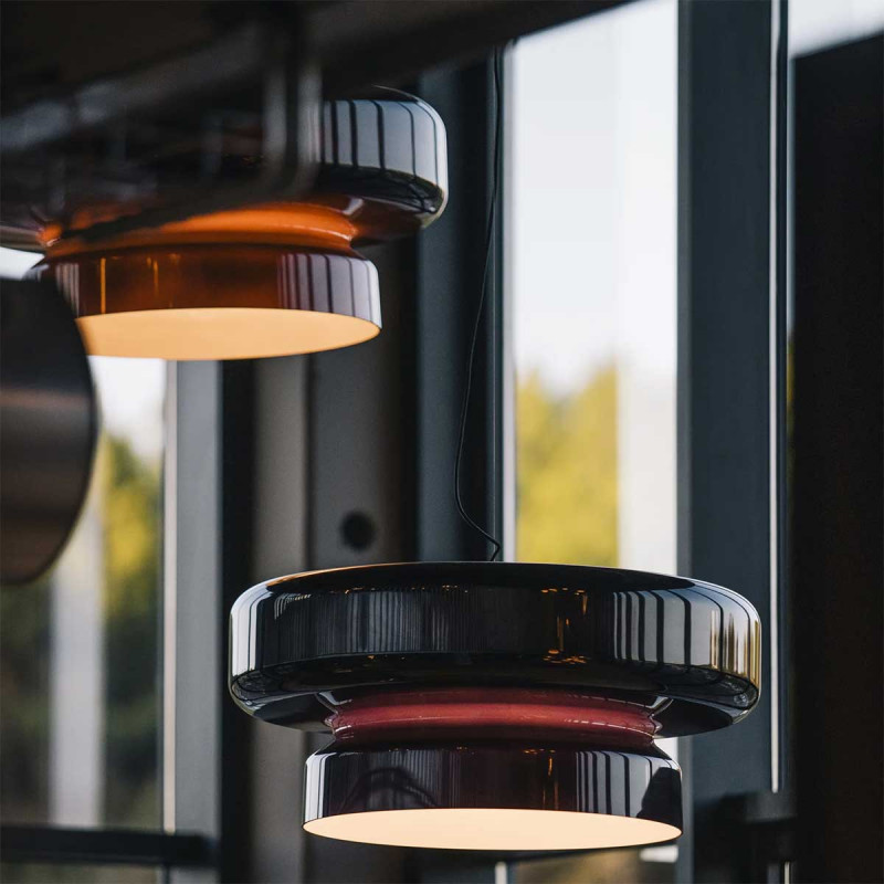 Grande suspension design ambre