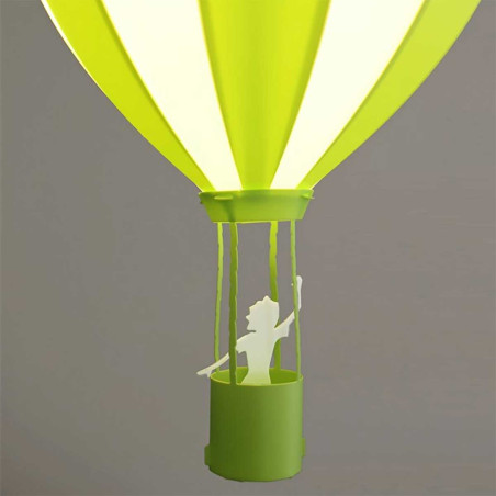Suspension montgolfière vert pomme