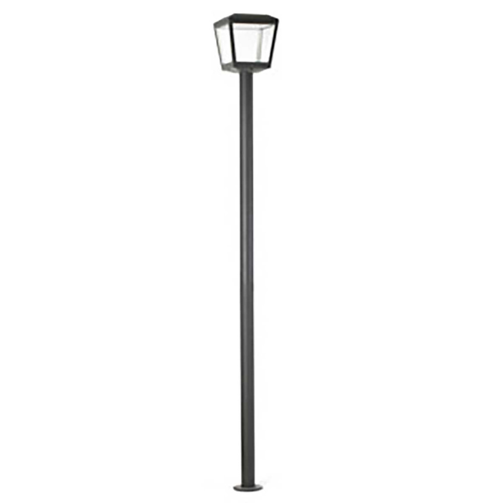 Lampadaire D'extérieur CGC Lighting – 1 M, Gris Foncé, Diffuseur Opale, IP44, Pour Allée, Jardin