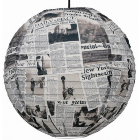 Suspension boule japonaise newspaper