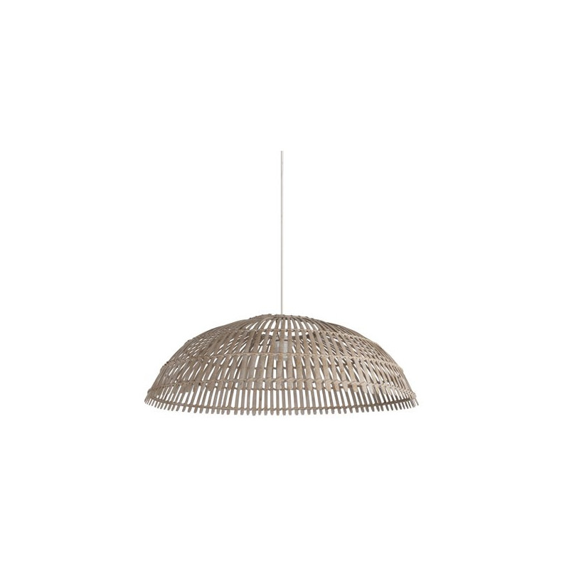 Grande suspension  grise  en bambou  Lampe Avenue